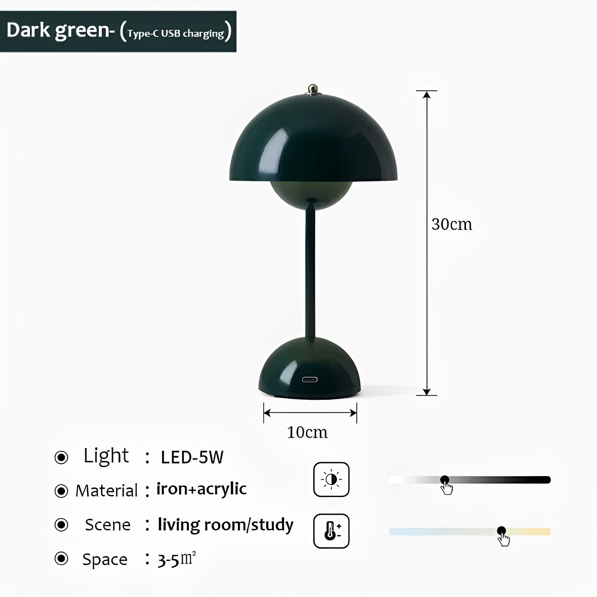 Elegant Wireless Table Lamp – Cordless LED Desk Lamp with Adjustable Brightness for Versatile Lighting 23