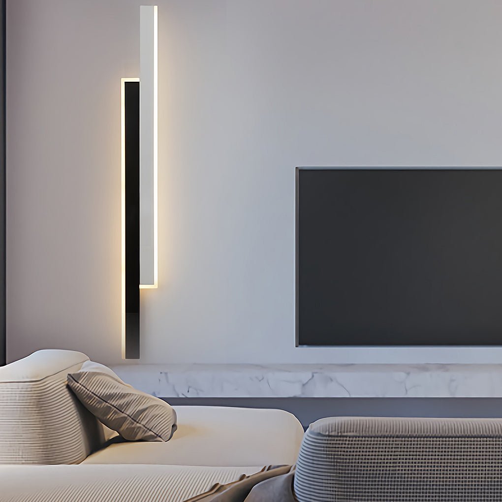 Nordic Minimalist Wall Sconce Light - Adjustable Dual-Strip LED with Modern Design for Stylish Illumination 2