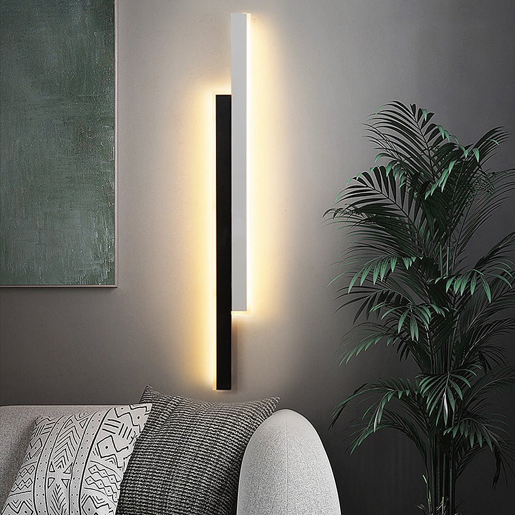 Nordic Minimalist Wall Sconce Light - Adjustable Dual-Strip LED with Modern Design for Stylish Illumination 3