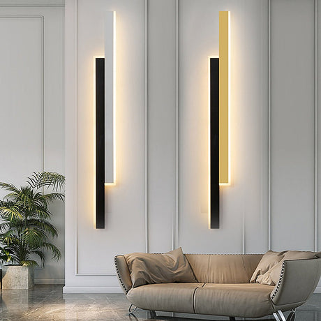 Nordic Minimalist Wall Sconce Light - Adjustable Dual-Strip LED with Modern Design for Stylish Illumination 5