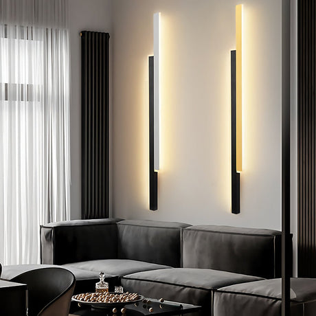 Nordic Minimalist Wall Sconce Light - Adjustable Dual-Strip LED with Modern Design for Stylish Illumination 4