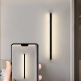 Modern Linear Wall Sconce - Black Aluminum Lighting with Dimmable LED & Eye-Care Design for Versatile Ambient Illumination 3