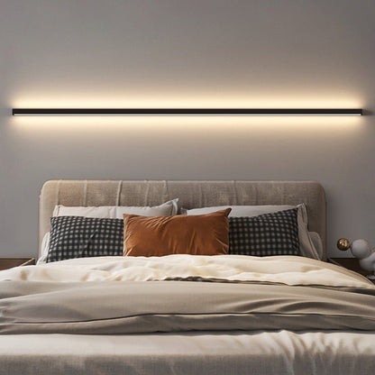 Modern Linear Wall Sconce - Black Aluminum Lighting with Dimmable LED & Eye-Care Design for Versatile Ambient Illumination 1