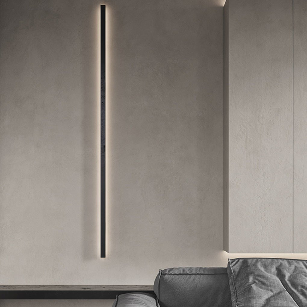 Modern Linear Wall Sconce - Black Aluminum Lighting with Dimmable LED & Eye-Care Design for Versatile Ambient Illumination 2