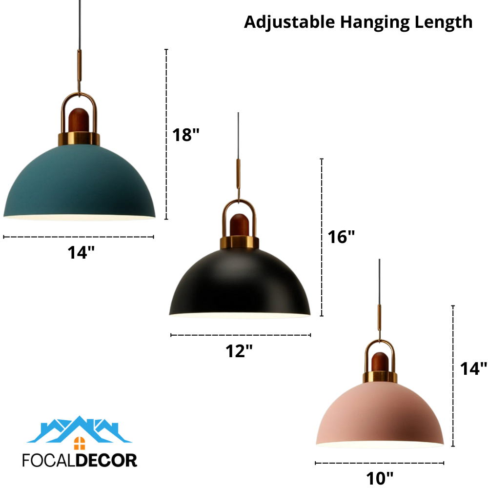 Abbott Modern Nordic Pendant Lighting - Adjustable Aluminum Shade & Brass Base for Stylish Kitchen Illumination 18