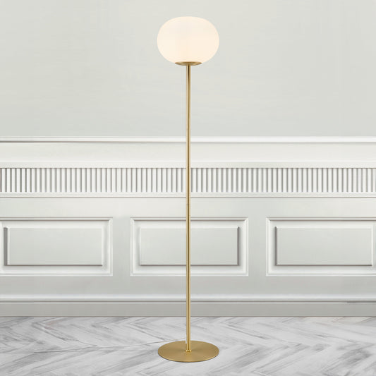 Dune Minimalist Floor Lamp - Elegant Glass & Metal Design for Modern Interiors 1