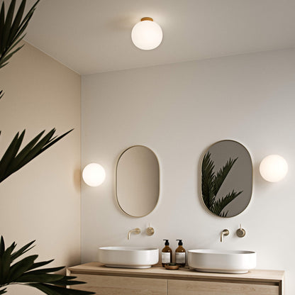Alton Ceiling Lamp - Mouth-Blown Glass Shade with Elegant Finishes for Atmospheric Lighting 3