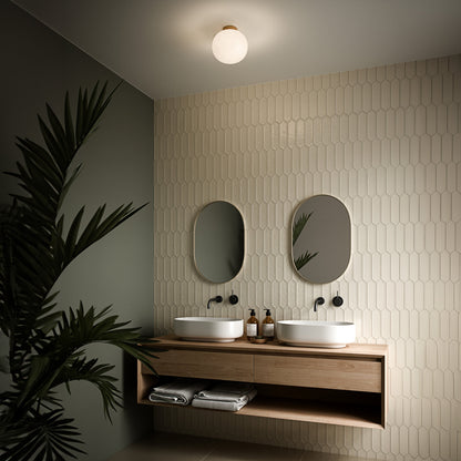 Alton Ceiling Lamp - Mouth-Blown Glass Shade with Elegant Finishes for Atmospheric Lighting 4
