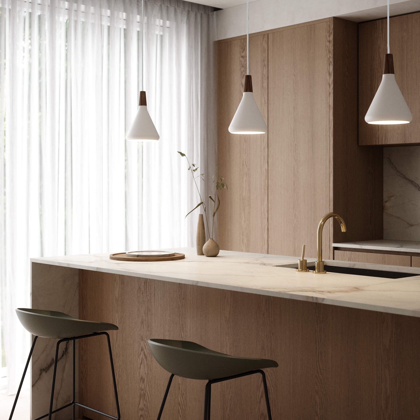 Arren Modern Pendant Lamp - Conical Design with Adjustable Suspension for Stylish Ambiance 3