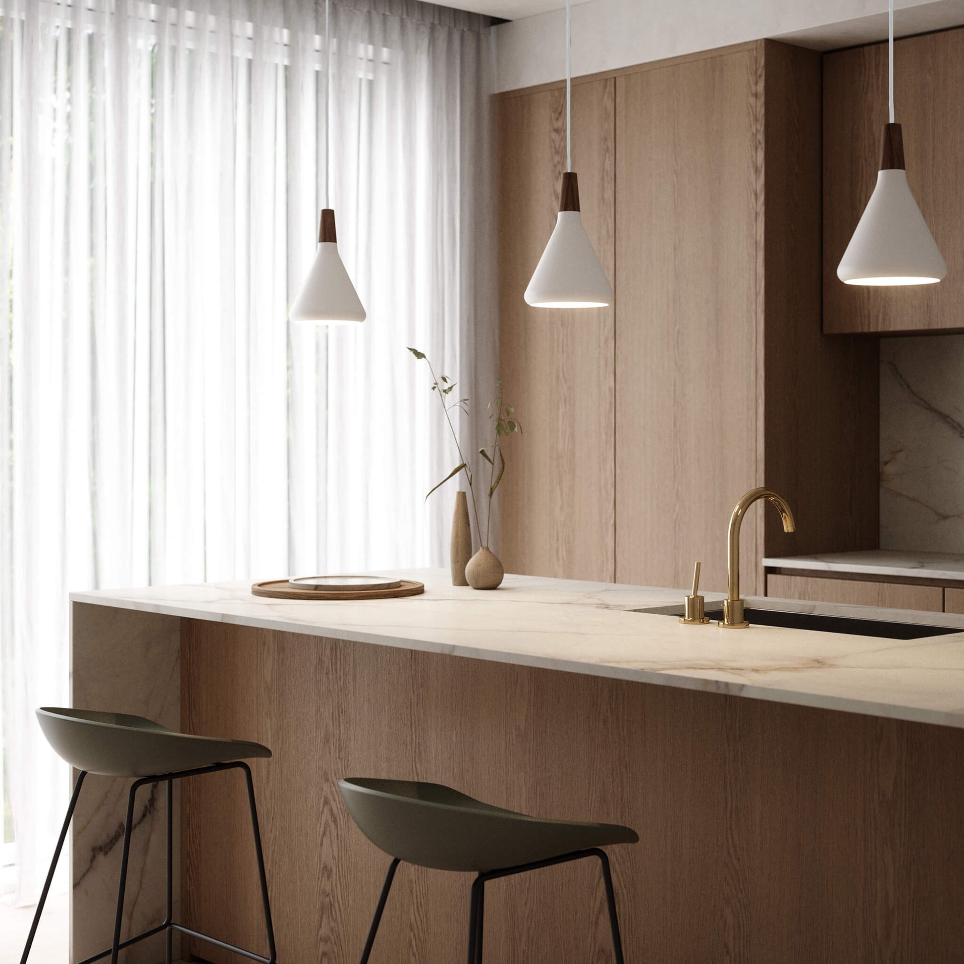 Arren Modern Pendant Lamp - Conical Design with Adjustable Suspension for Stylish Ambiance 3