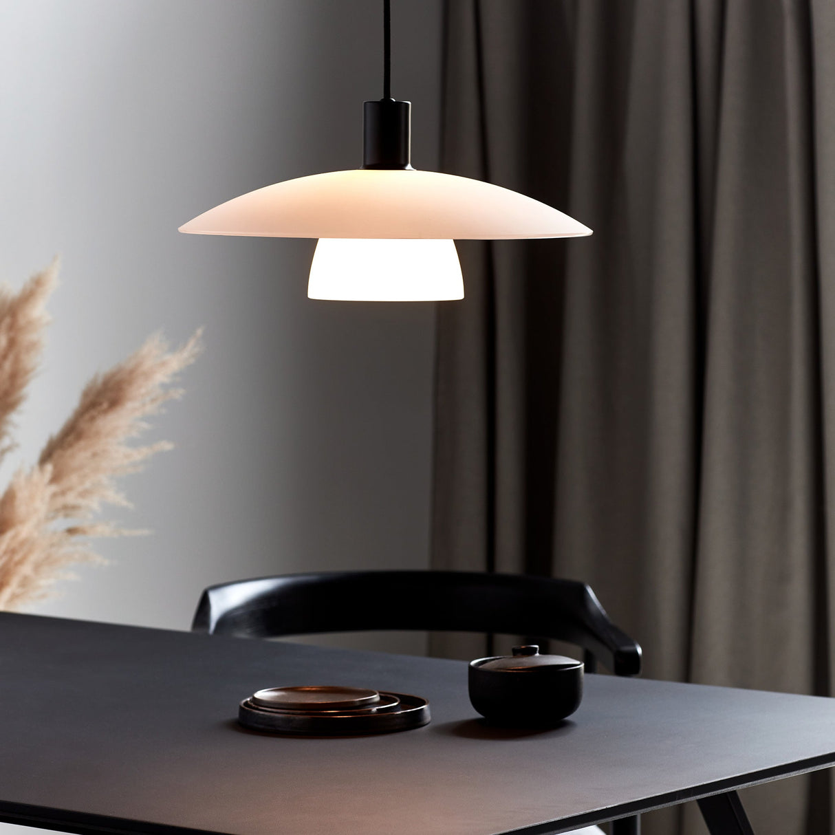 Ezri Scandinavian Pendant Light - Opal Glass Shades with Modern Design for Soft Glare-Free Illumination 2