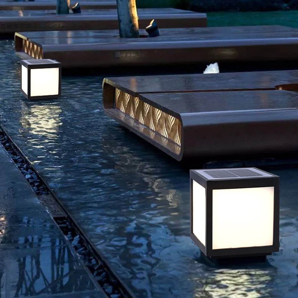 Solar Pillar LED Landscape Light - Waterproof Design for Outdoor Spaces 3