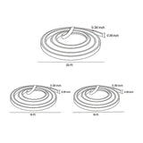 Line drawing of outdoor embedded LED light strips dimensions, providing installation specifications.