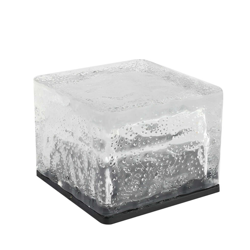 Crystal Glow Solar Step Light - Modern Outdoor Ice Cube Lights with Four Color Options for Elegant Ambiance 13