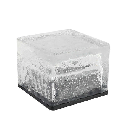 Crystal Glow Solar Step Light - Modern Outdoor Ice Cube Lights with Four Color Options for Elegant Ambiance 13