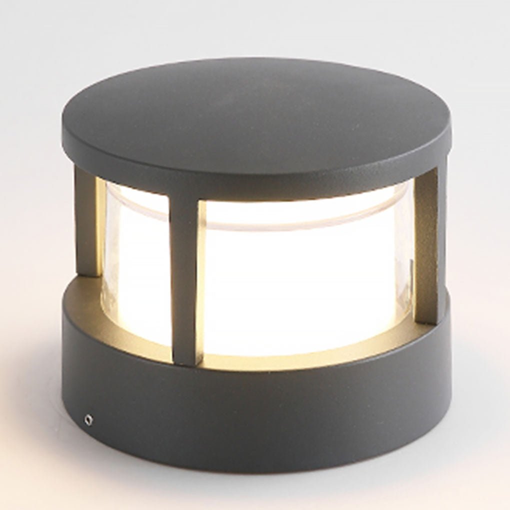 Modern Round Outdoor Post Light - Double-Layered Design with IP65 Protection for Year-Round Illumination 9