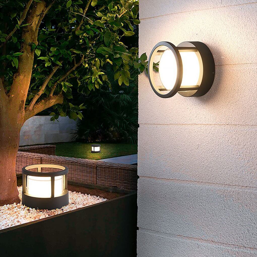 Modern Round Outdoor Post Light - Double-Layered Design with IP65 Protection for Year-Round Illumination 5