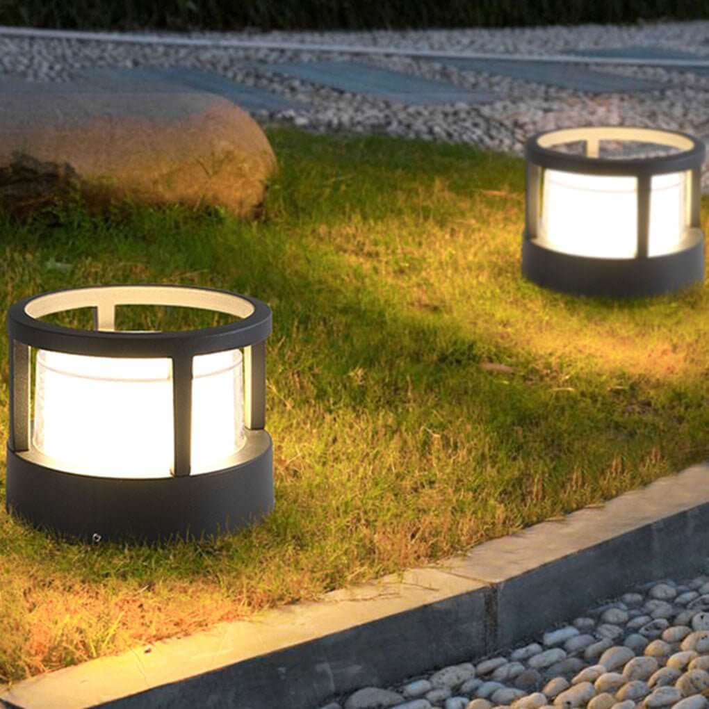 Modern Round Outdoor Post Light - Double-Layered Design with IP65 Protection for Year-Round Illumination 4