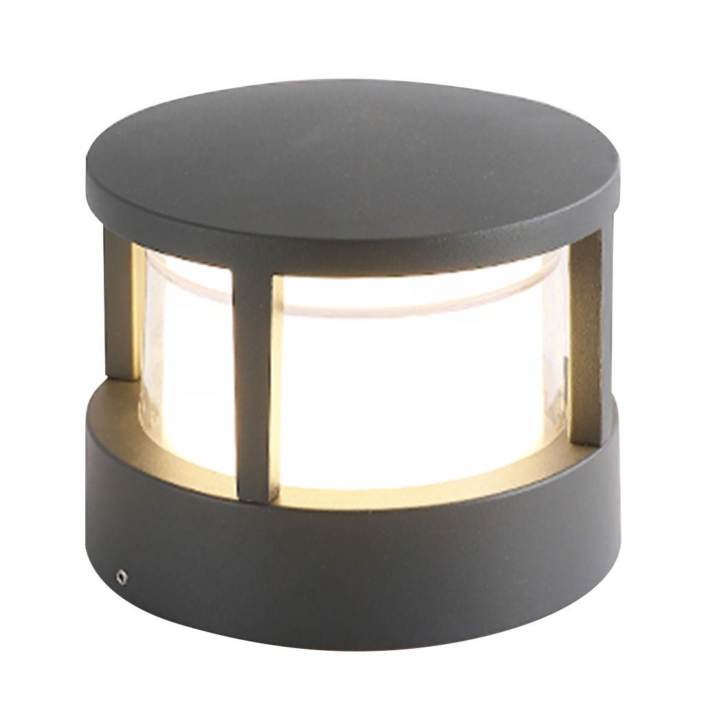 Modern Round Outdoor Post Light - Double-Layered Design with IP65 Protection for Year-Round Illumination 7