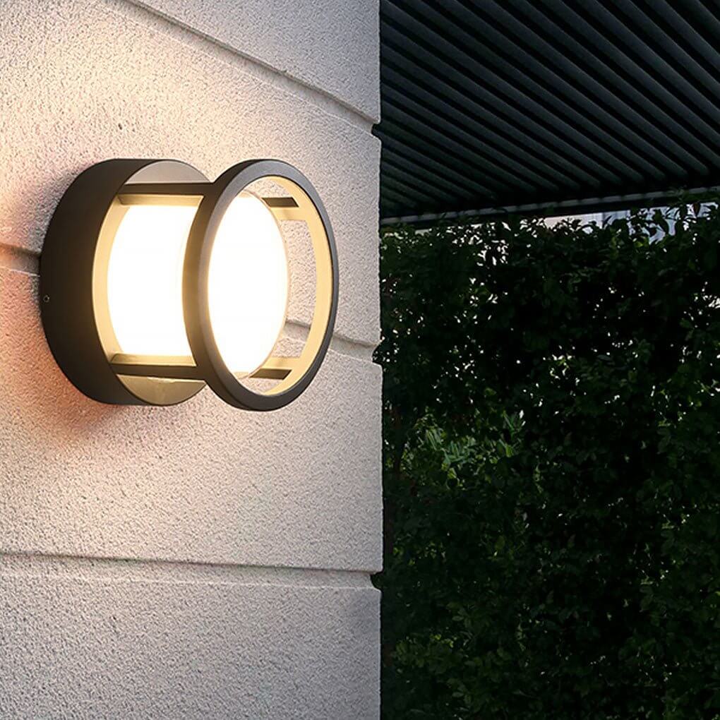 Modern Round Outdoor Post Light - Double-Layered Design with IP65 Protection for Year-Round Illumination 6
