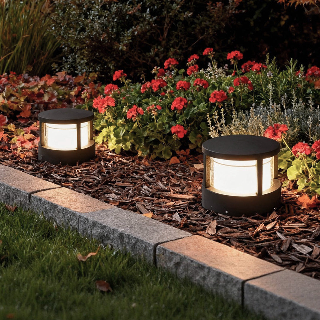 Modern Round Outdoor Post Light - Double-Layered Design with IP65 Protection for Year-Round Illumination 14