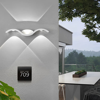 Seagull Wave Wall Sconce - Up-Down LED Light with Waterproof Design for Outdoor Spaces 4