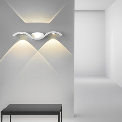 Seagull Wave Wall Sconce - Up-Down LED Light with Waterproof Design for Outdoor Spaces 3