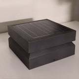 Modern Square Outdoor Solar Deck Lights - Waterproof LED Pillar Lighting for Cozy Ambiance 7