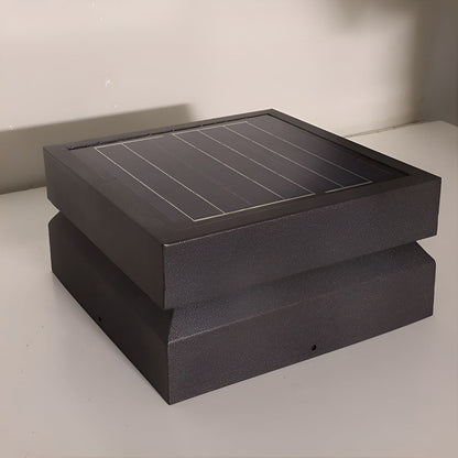 Modern Square Outdoor Solar Deck Lights - Waterproof LED Pillar Lighting for Cozy Ambiance 7