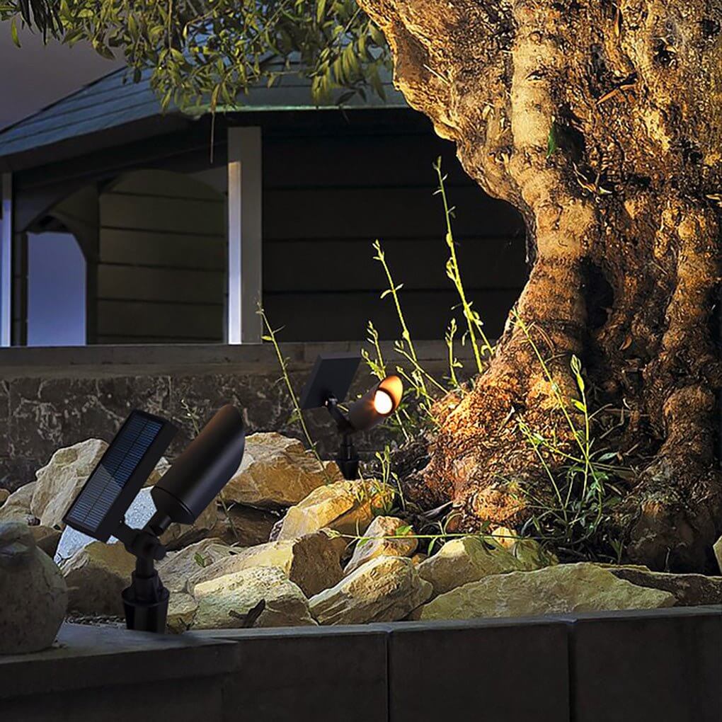 Luminara Adjustable Solar Spotlight - Modern Outdoor Light with Dual Power Options for Enhanced Landscape Illumination 7