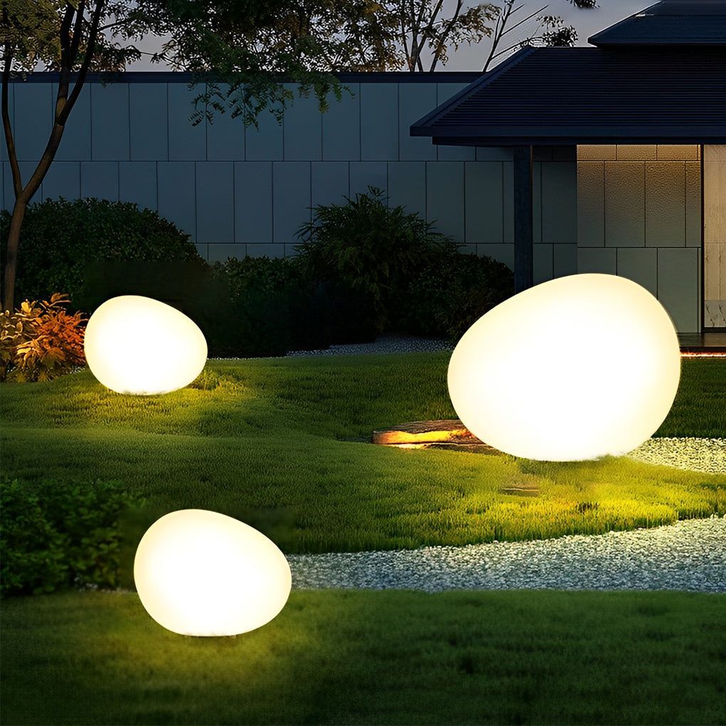 Pebble Lights Modern Outdoor Landscape Lamp with Three-Color Dimming – Waterproof Decorative Lighting for Gardens 4