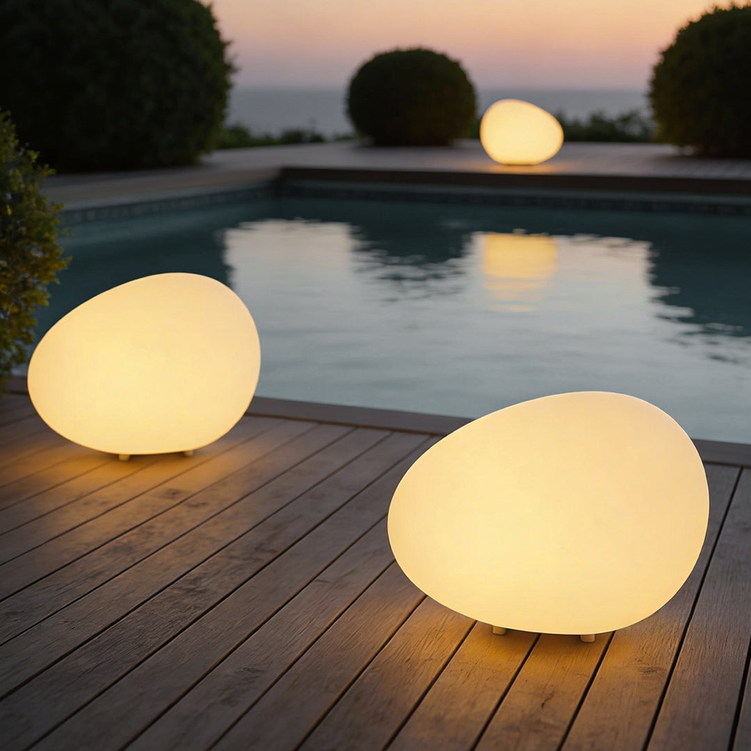 Pebble Lights Modern Outdoor Landscape Lamp with Three-Color Dimming – Waterproof Decorative Lighting for Gardens 7