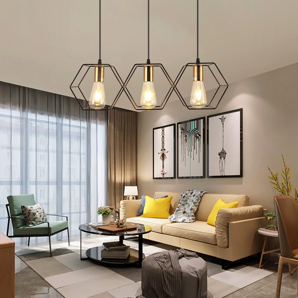 Celeste Vintage Pendant Light - Iron Frame Design with Easy Installation for Elegant Kitchen Lighting 11