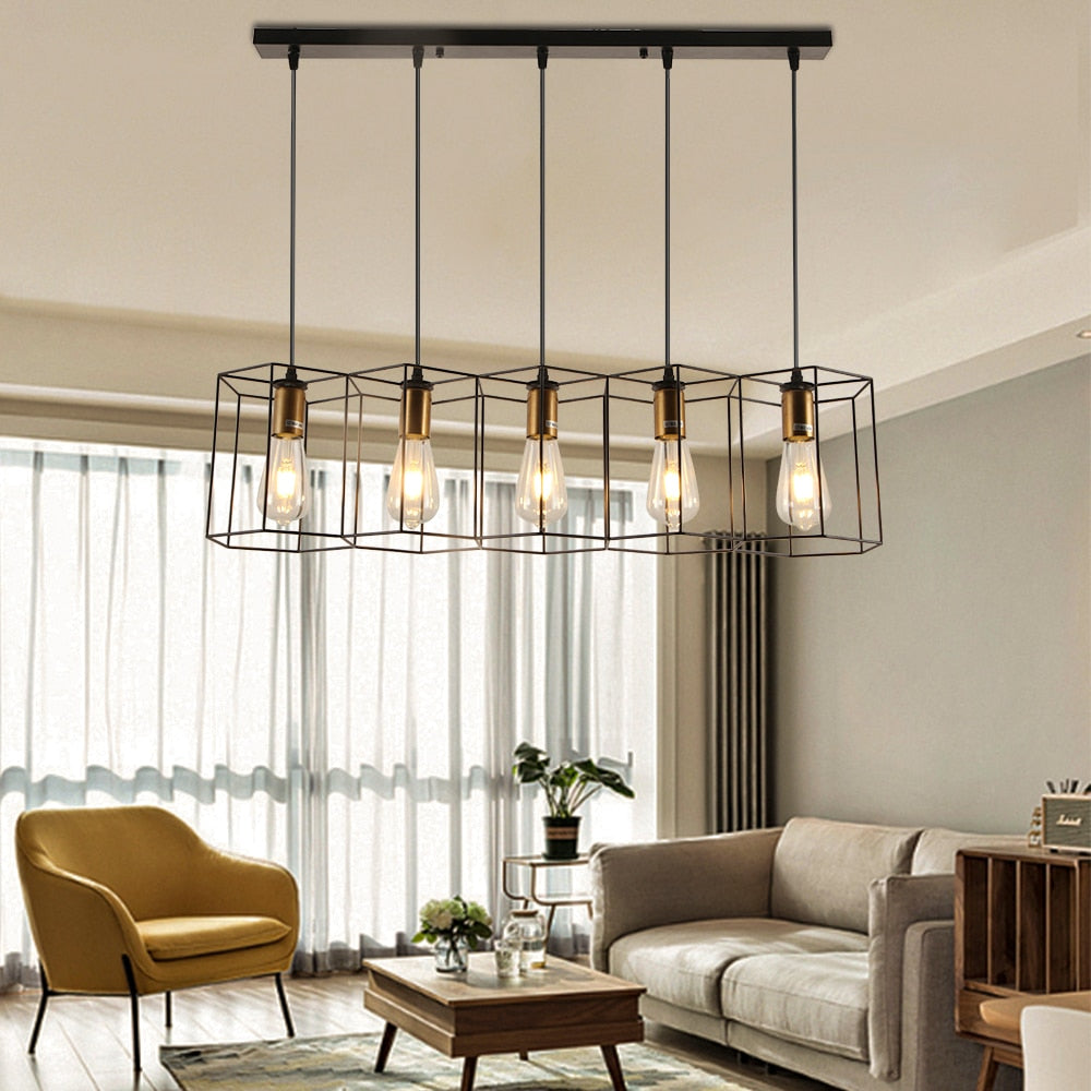 Celeste Vintage Pendant Light - Iron Frame Design with Easy Installation for Elegant Kitchen Lighting 6