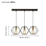 Celeste Vintage Pendant Light - Iron Frame Design with Easy Installation for Elegant Kitchen Lighting 3