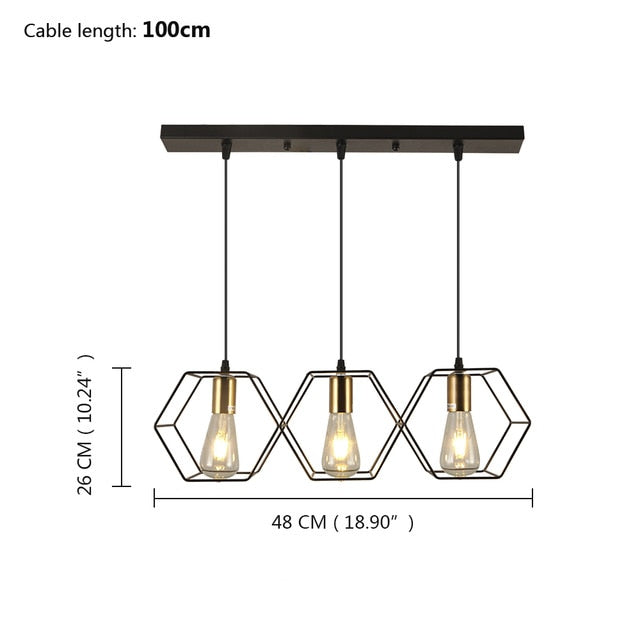Celeste Vintage Pendant Light - Iron Frame Design with Easy Installation for Elegant Kitchen Lighting 3