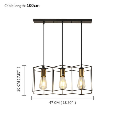 Celeste Vintage Pendant Light - Iron Frame Design with Easy Installation for Elegant Kitchen Lighting 4