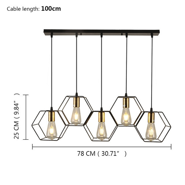 Celeste Vintage Pendant Light - Iron Frame Design with Easy Installation for Elegant Kitchen Lighting 1