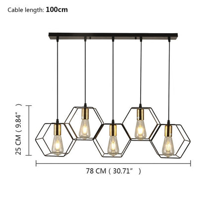 Celeste Vintage Pendant Light - Iron Frame Design with Easy Installation for Elegant Kitchen Lighting 1