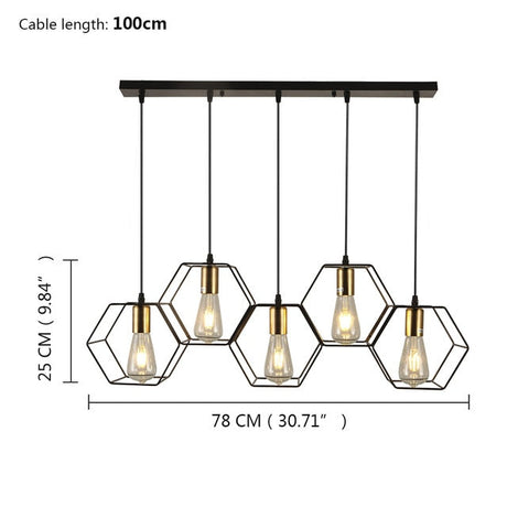 Celeste Vintage Pendant Light - Iron Frame Design with Easy Installation for Elegant Kitchen Lighting 1