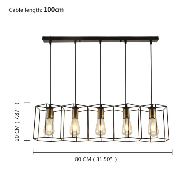 Celeste Vintage Pendant Light - Iron Frame Design with Easy Installation for Elegant Kitchen Lighting 2