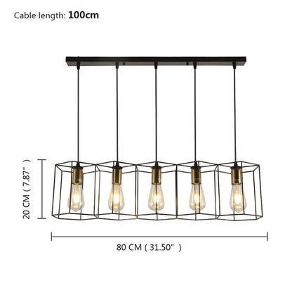 Celeste Vintage Pendant Light - Iron Frame Design with Easy Installation for Elegant Kitchen Lighting 2