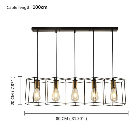 Celeste Vintage Pendant Light - Iron Frame Design with Easy Installation for Elegant Kitchen Lighting 2