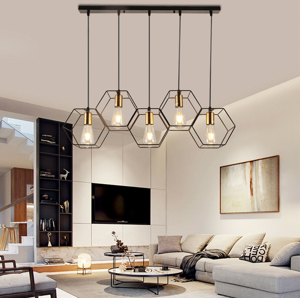 Celeste Vintage Pendant Light - Iron Frame Design with Easy Installation for Elegant Kitchen Lighting 13
