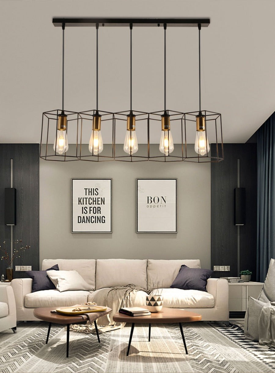 Celeste Vintage Pendant Light - Iron Frame Design with Easy Installation for Elegant Kitchen Lighting 15