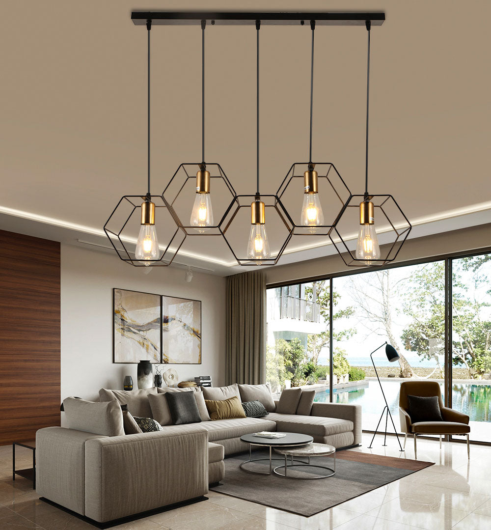 Celeste Vintage Pendant Light - Iron Frame Design with Easy Installation for Elegant Kitchen Lighting 8