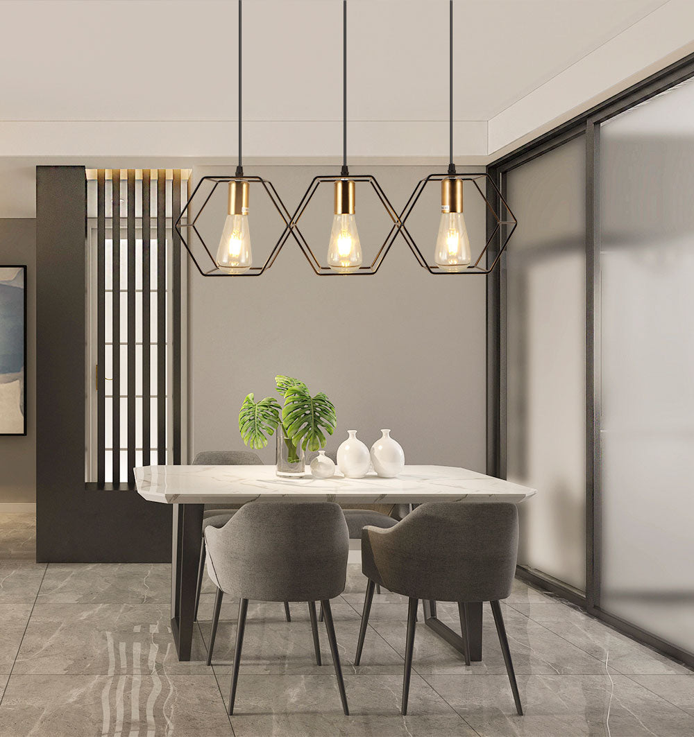 Celeste Vintage Pendant Light - Iron Frame Design with Easy Installation for Elegant Kitchen Lighting 7