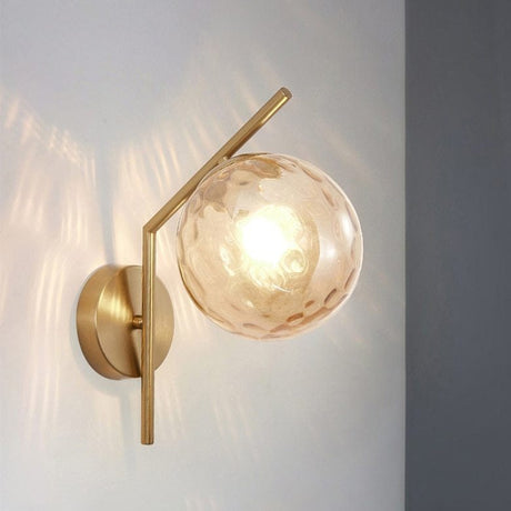 Aleta Modern Glass Globe Wall Lamp - Sleek Design with Metal Frame for Elegant Lighting 11