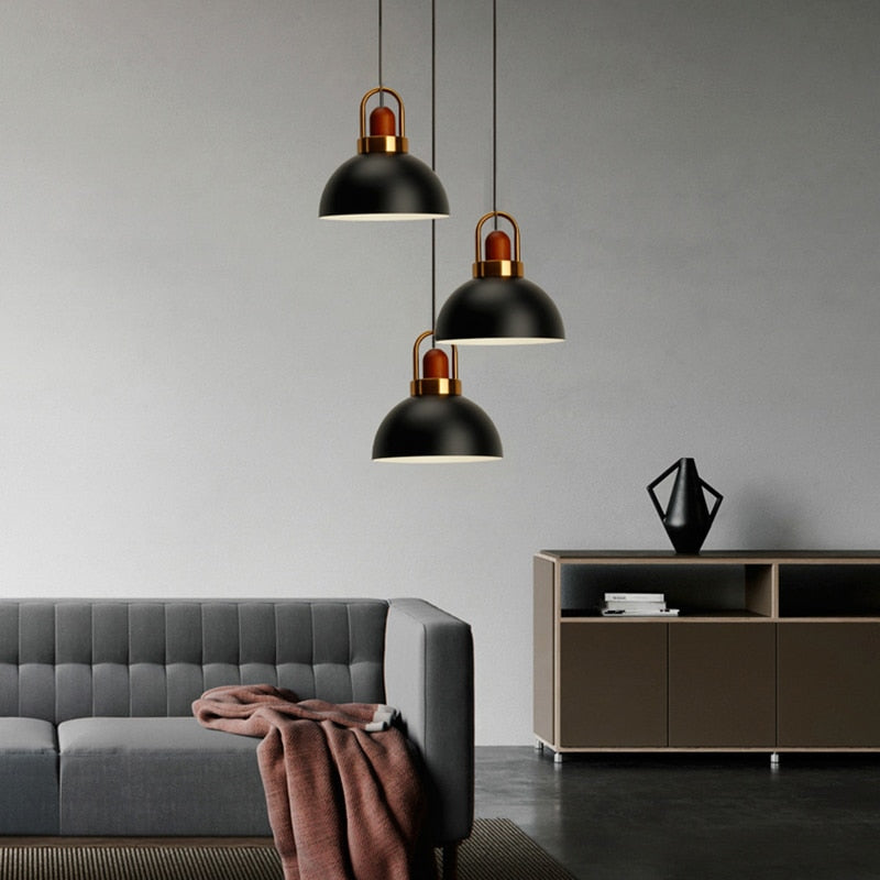 Abbott Modern Nordic Pendant Lighting - Adjustable Aluminum Shade & Brass Base for Stylish Kitchen Illumination 1