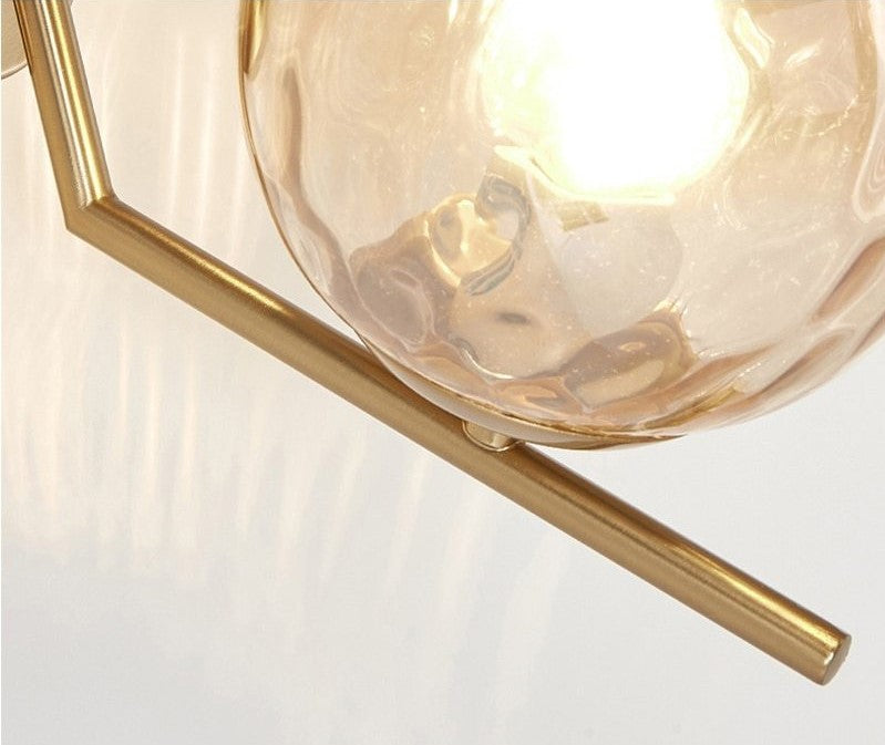 Aleta Modern Glass Globe Wall Lamp - Sleek Design with Metal Frame for Elegant Lighting 20